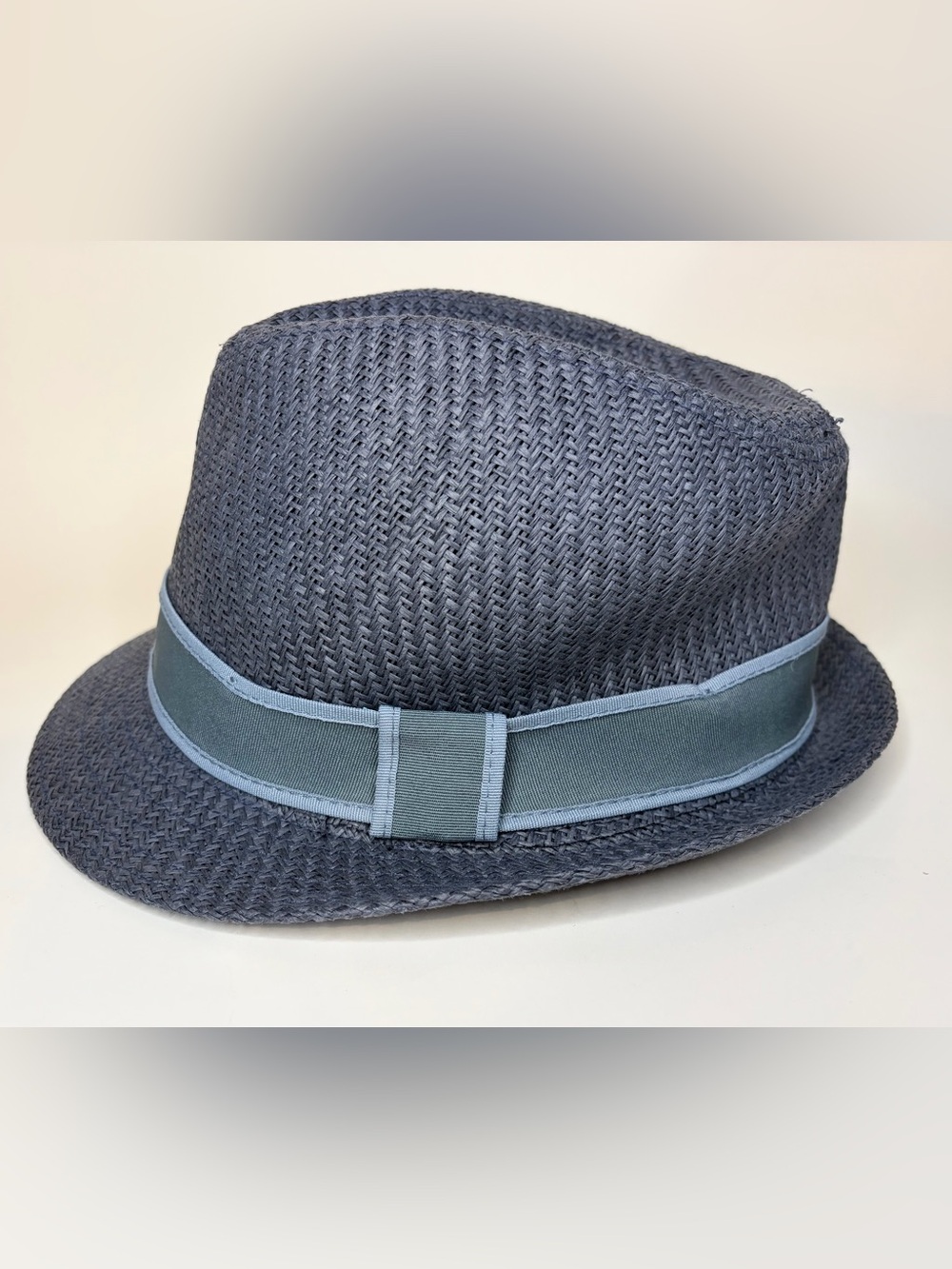 Goorin Bros Killian Navy Blue Straw Fedora Hat Size L/XL